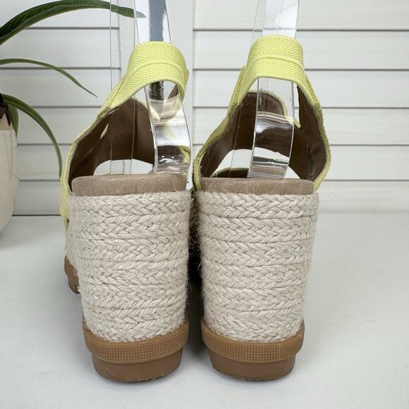 Sorel Joanie II Slingback Wedge Sandal Sunnyside Yellow Espadrille Shoe Size 7.5 - Picture 5 of 10